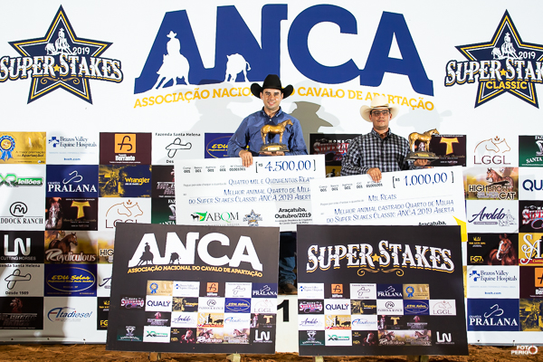 Campeões Super Stakes Classic ANCA 2019 Melhor Quarto de Milha castrado categoria Aberta