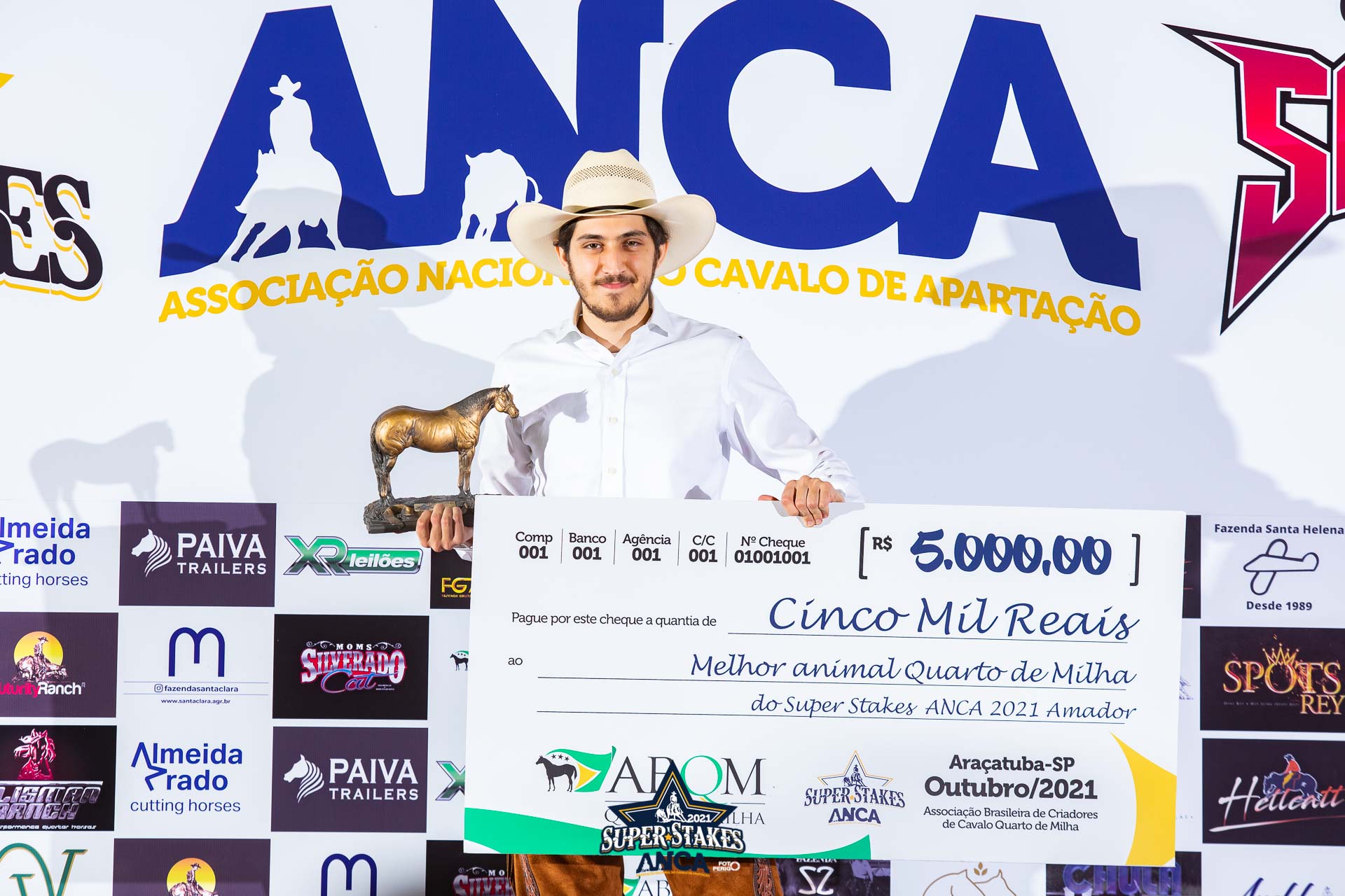 Campeões Super Stakes Classic ANCA 2021 Melhor Quarto de Milha categoria Amador